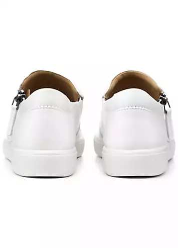 Daisy White Women’s Wide Athleisure Trainers by Hotter | Look Again