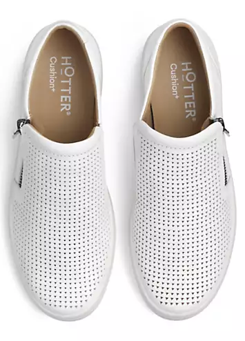 Daisy White Women’s Wide Athleisure Trainers by Hotter | Look Again