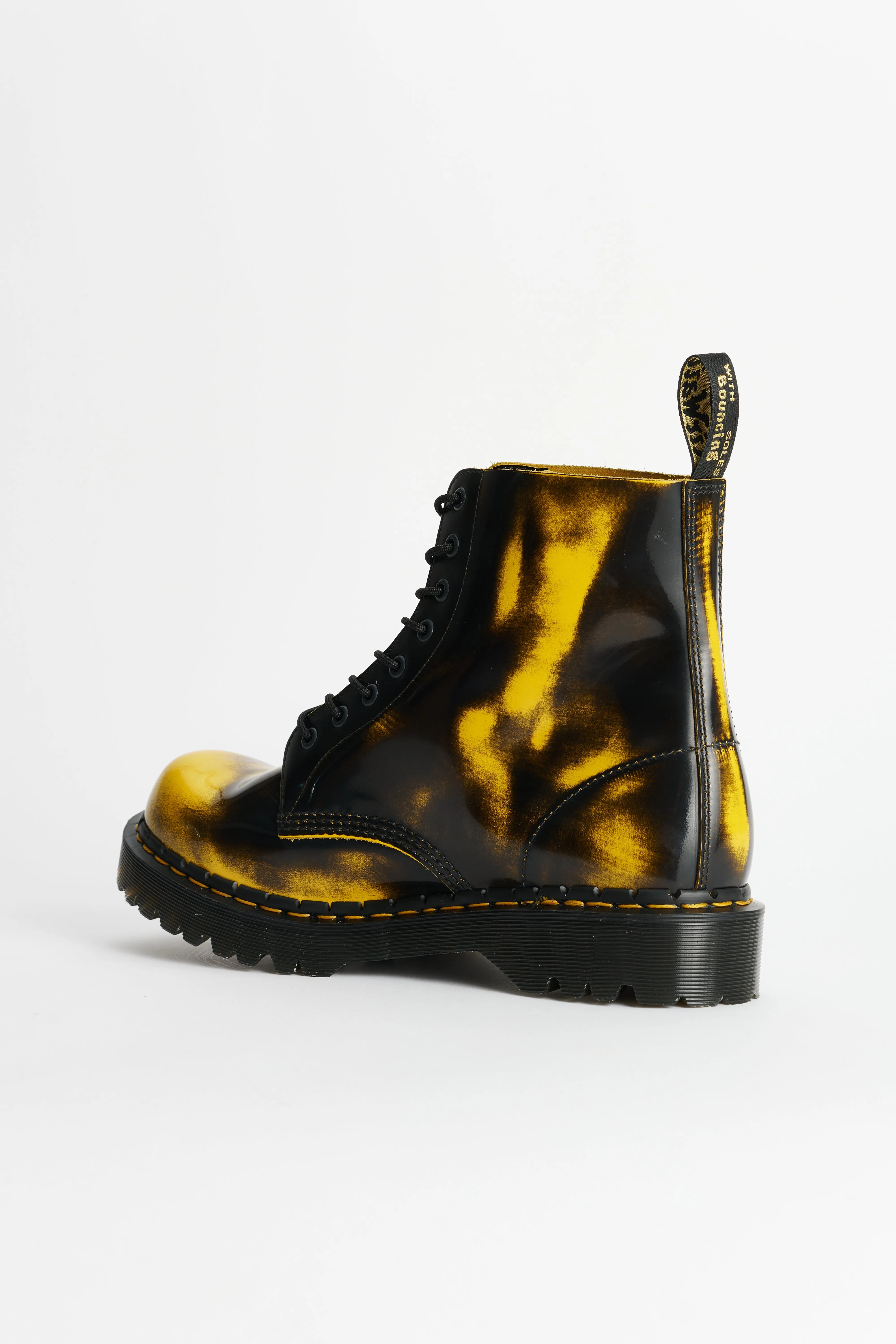 Dr Martens 1460 Rub Off Lux Black / Dms Yellow