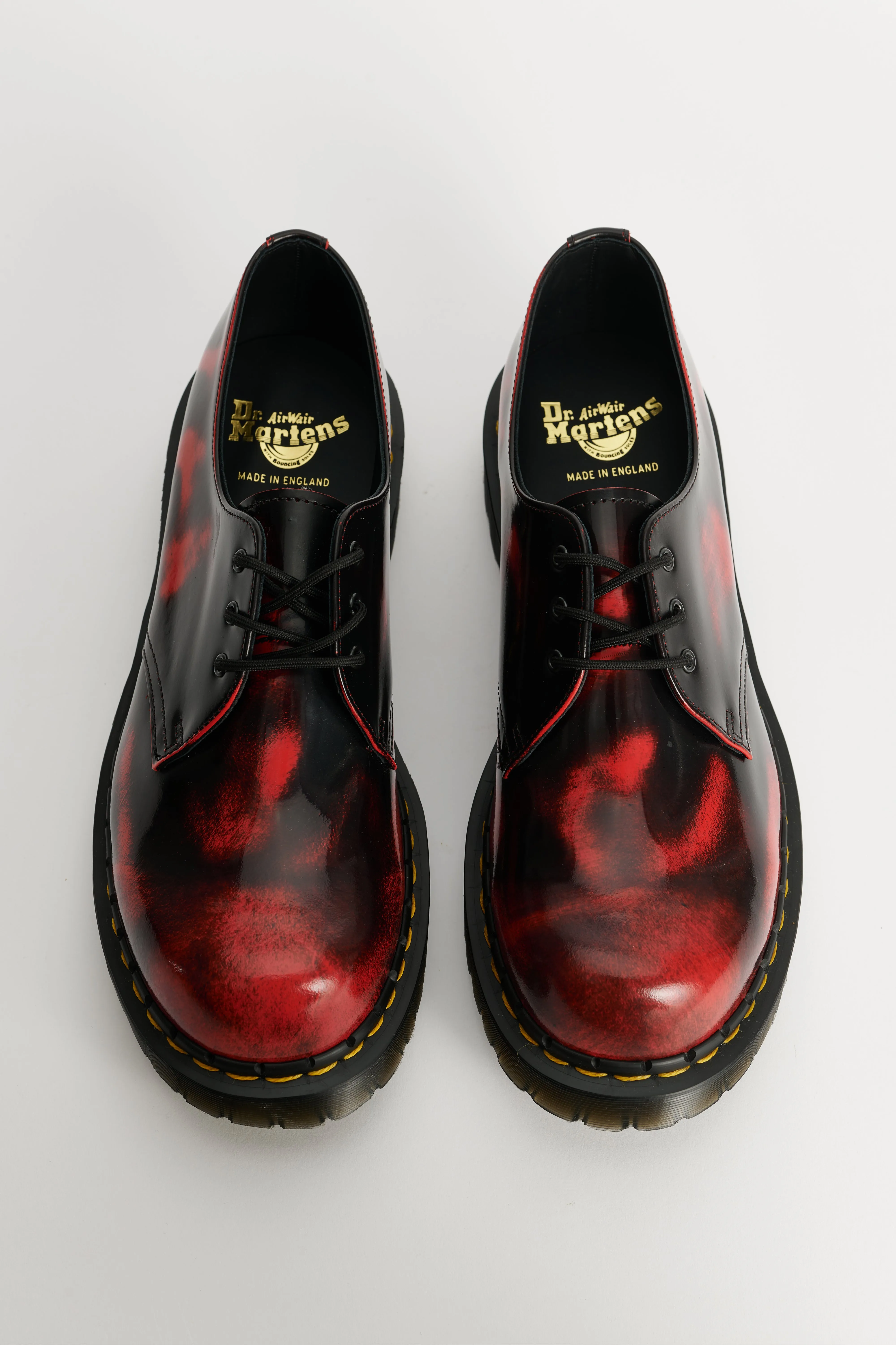 Dr Martens 1461 Rub Off Lux Black / Dms Red