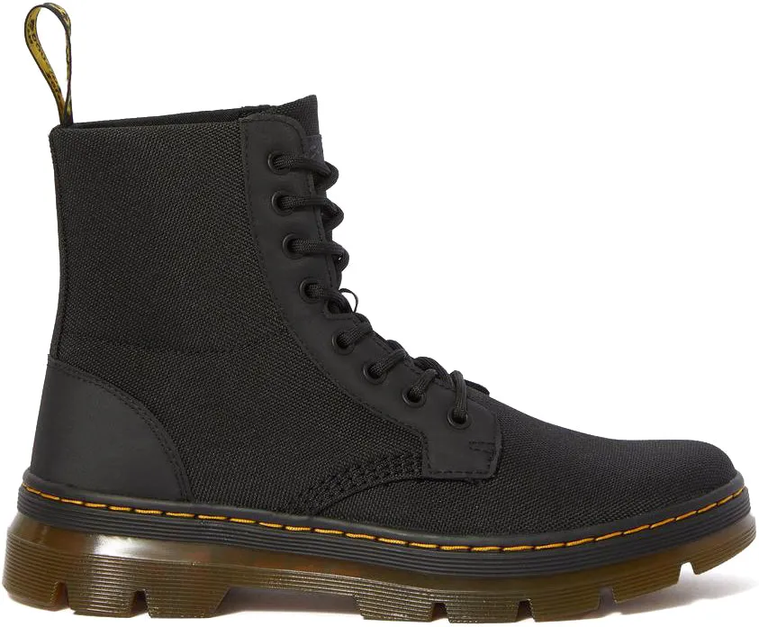 Dr. Martens Combs Nylon Hi Top Black Extra Tough