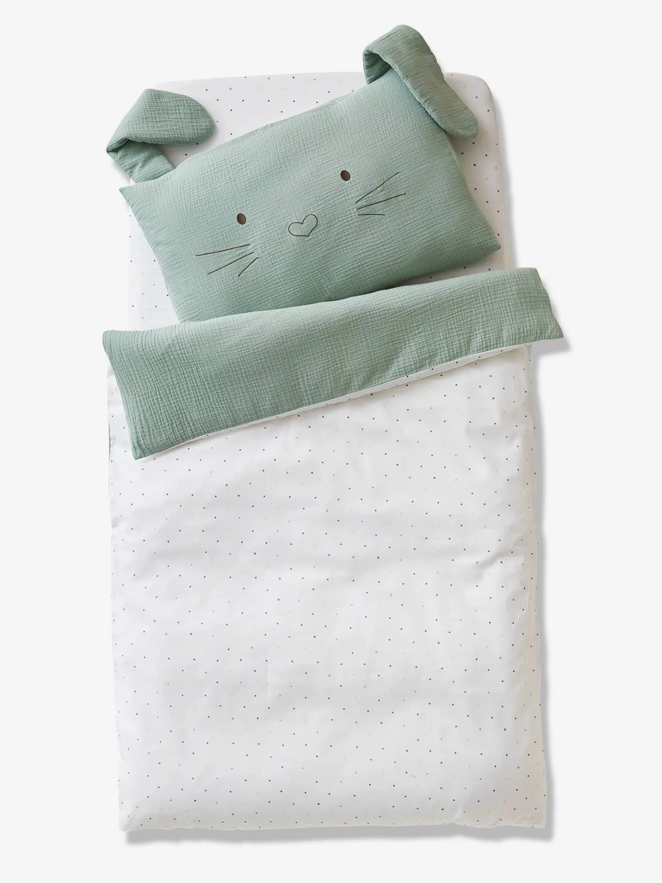 Duvet Cover for Babies, LAPIN VERT - green