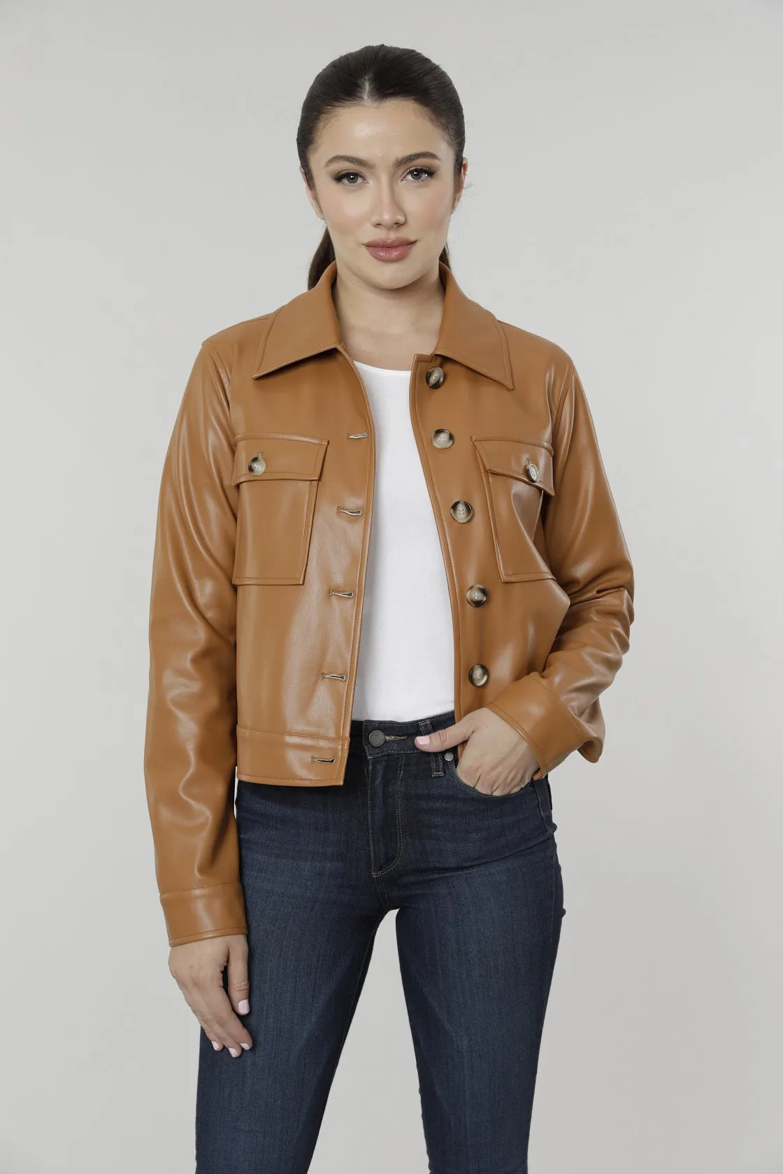 Faux Leather Jacket