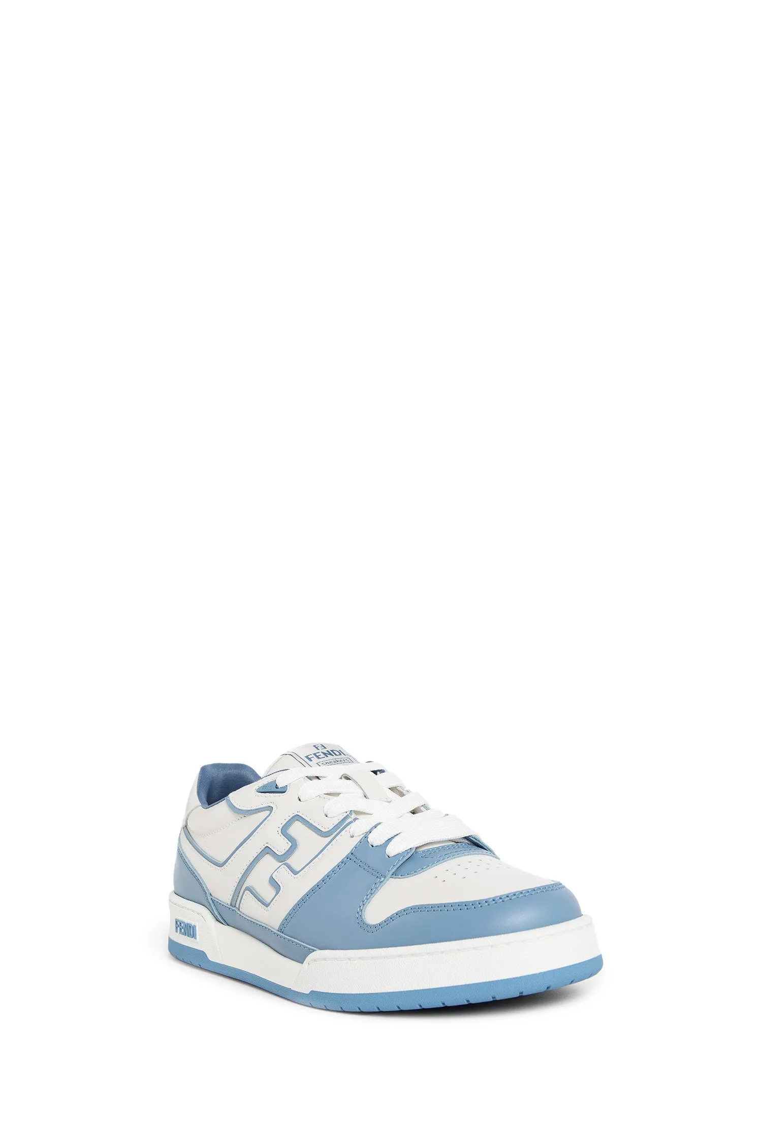 fendi match leather low-top sneakers