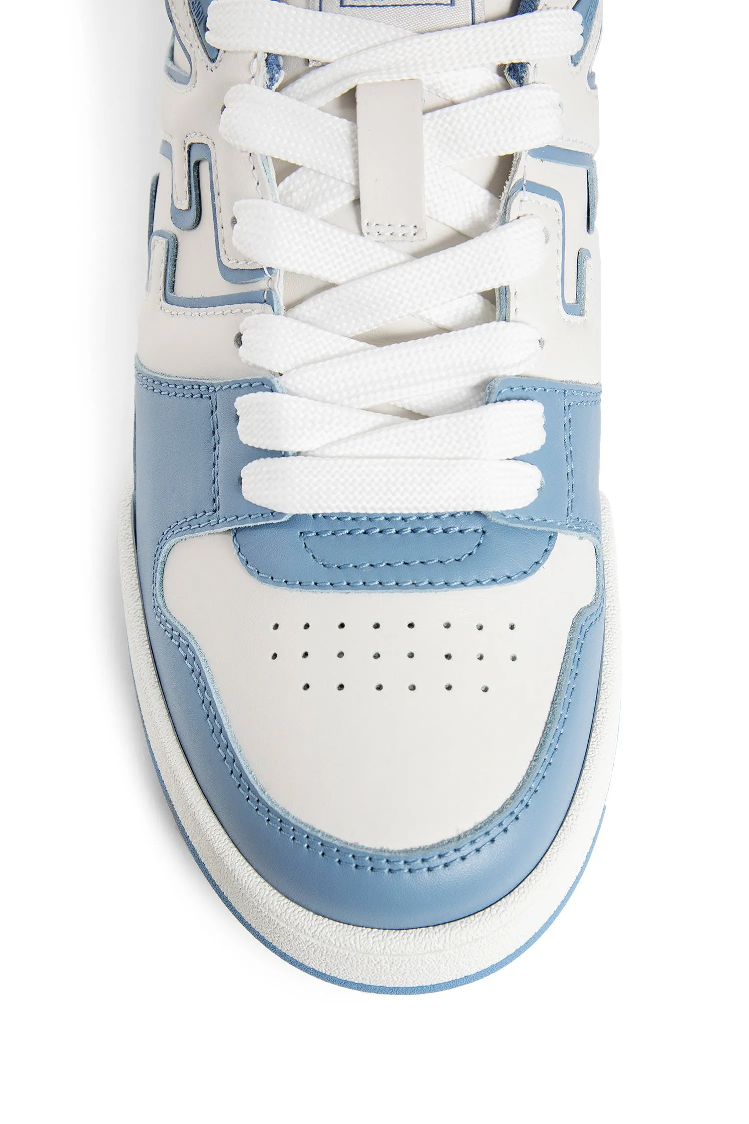 fendi match leather low-top sneakers