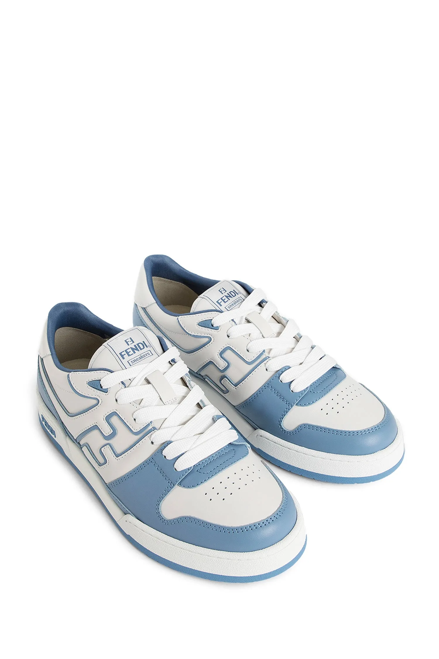 fendi match leather low-top sneakers