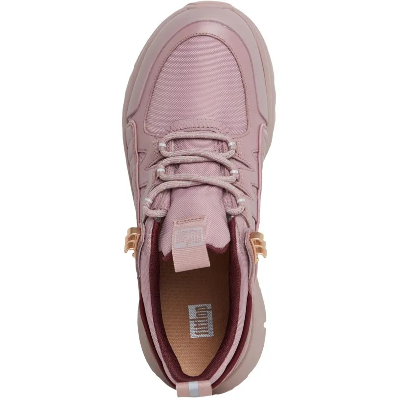 FitFlop Womens Neo-D-Hyker Leather Mix Outdoor Trainers Pink Sky Mix