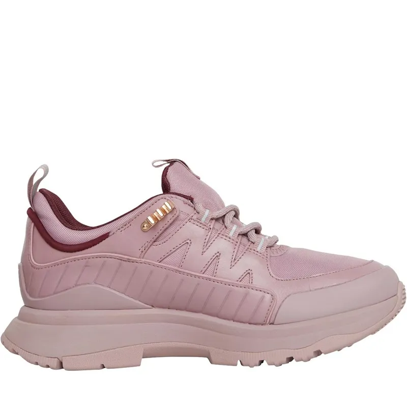 FitFlop Womens Neo-D-Hyker Leather Mix Outdoor Trainers Pink Sky Mix