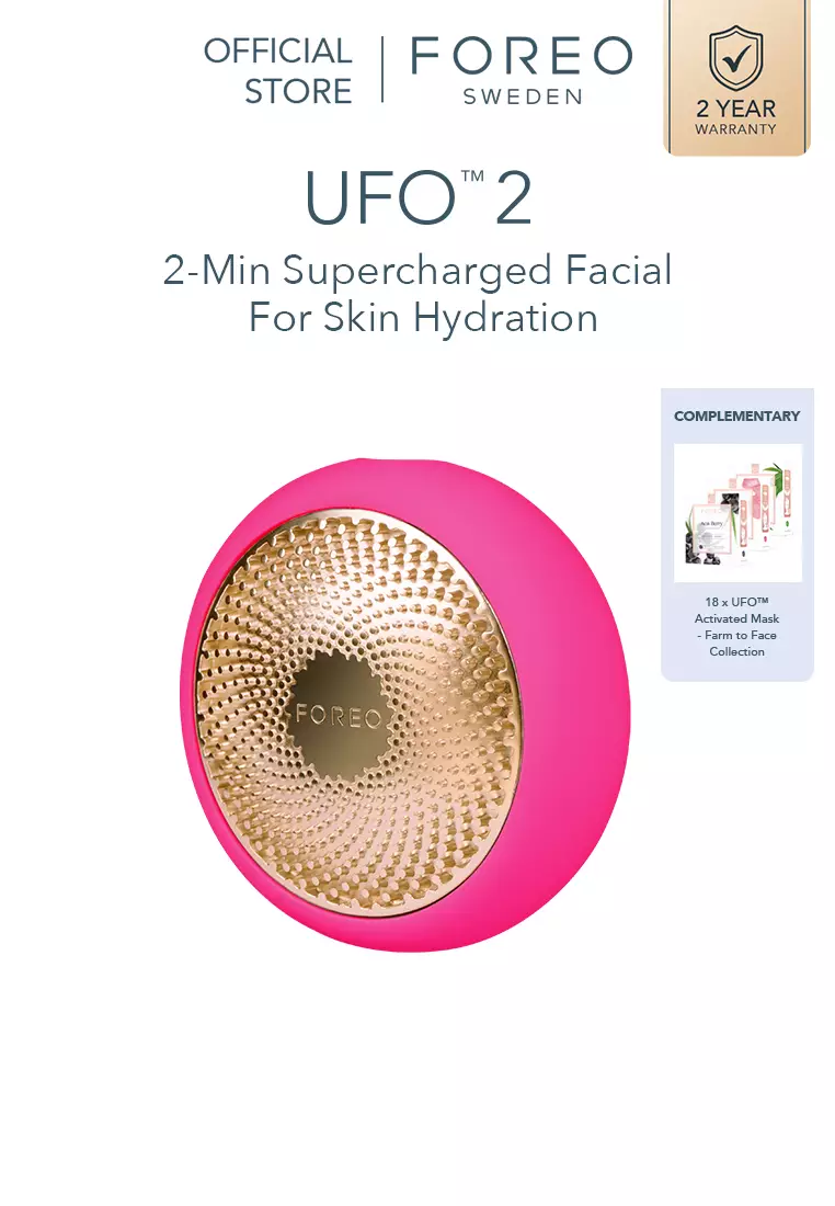 FOREO FOREO UFO 2 Full Facial Treatment Device with Advanced Heating Cooling LED Light Therapy Compatible With all UFO and Sheet