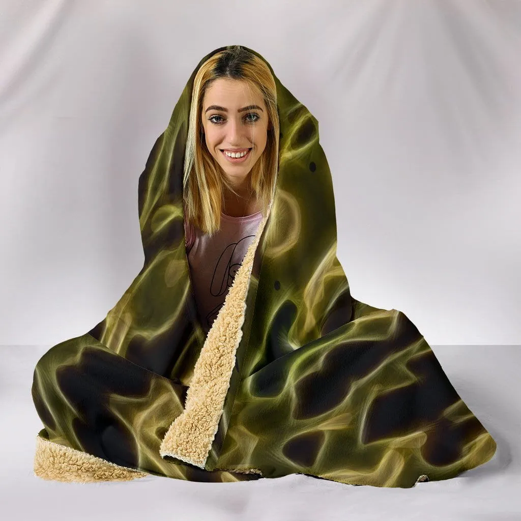 Fractal Camo Hooded Blanket Green for Camouflage Lovers