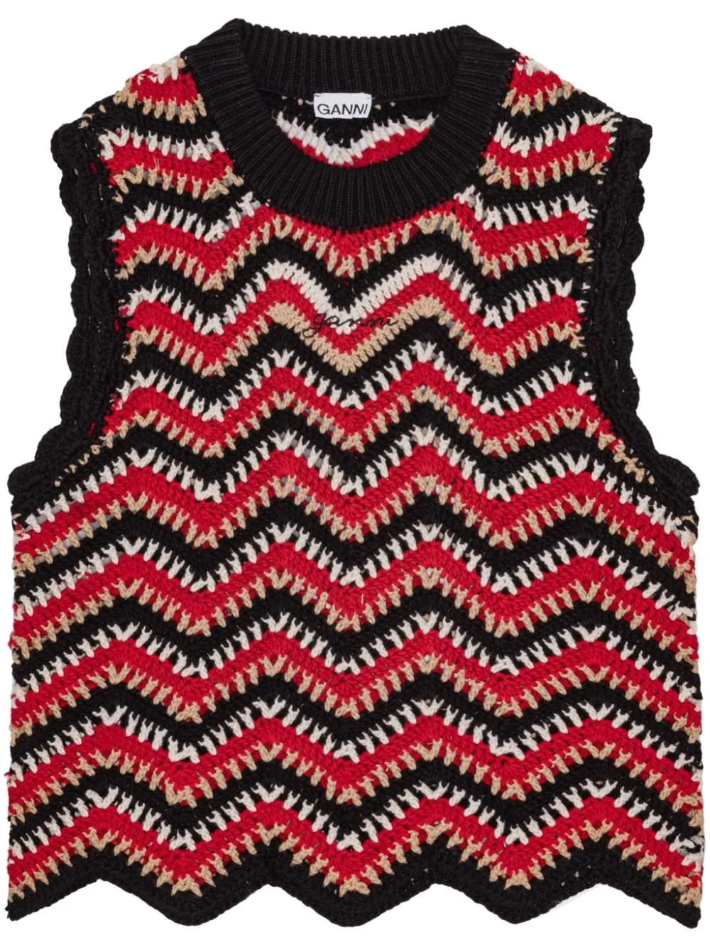 GANNI    Ganni Crochet Cotton Vest