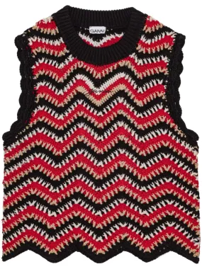 GANNI    Ganni Crochet Cotton Vest