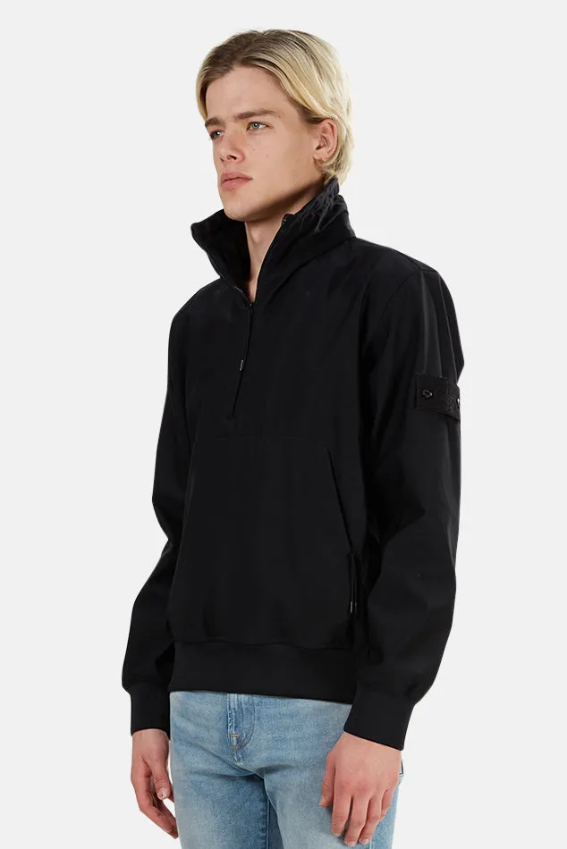 Ghost Piece Nylon 3/4 Zip Pullover Black