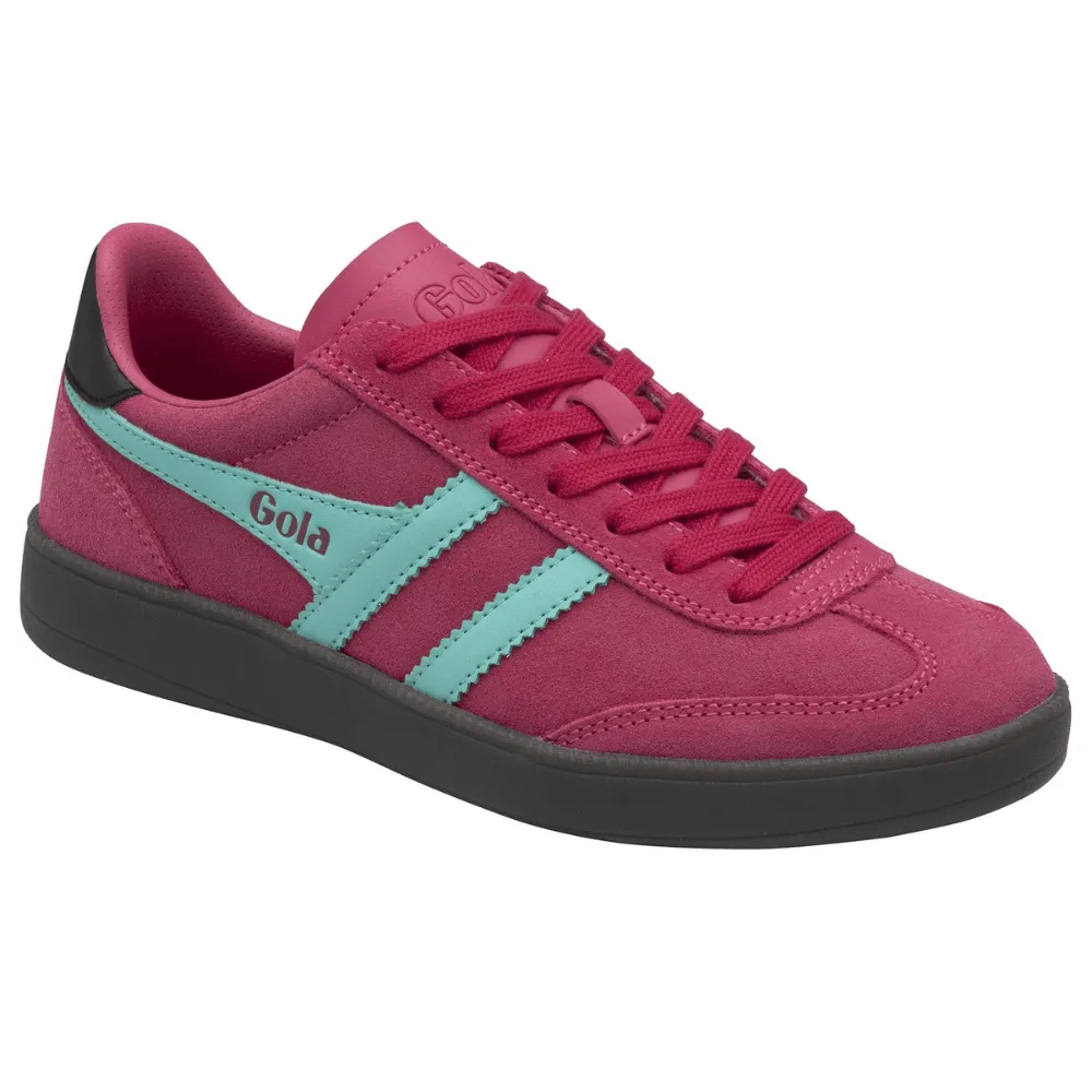 Gola VIPER Fuchsia Teal and Black Suede Trainers