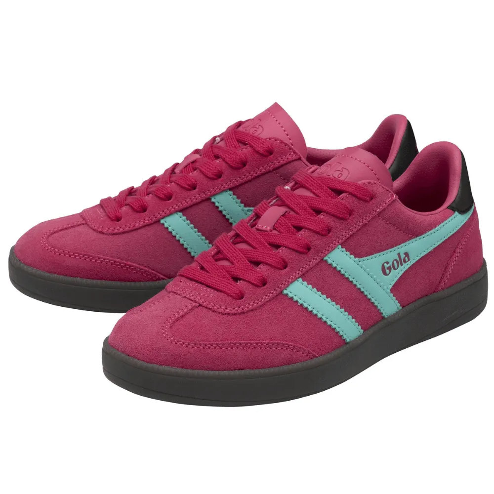 Gola VIPER Fuchsia Teal and Black Suede Trainers