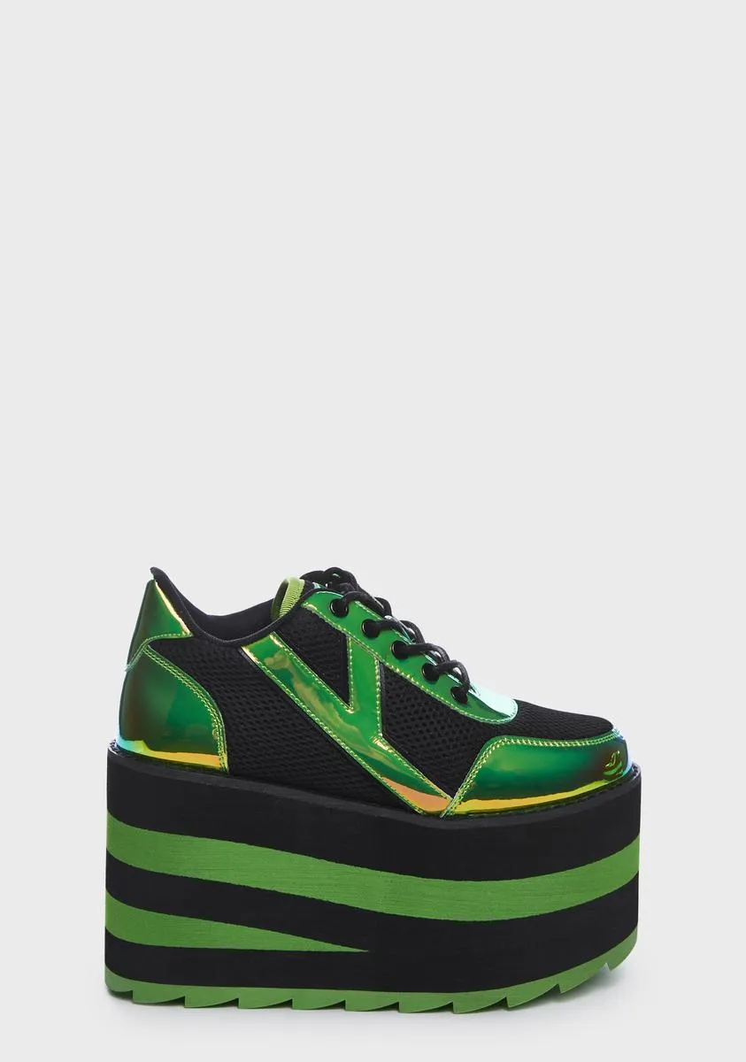 Green Karazii Platform Sneakers-