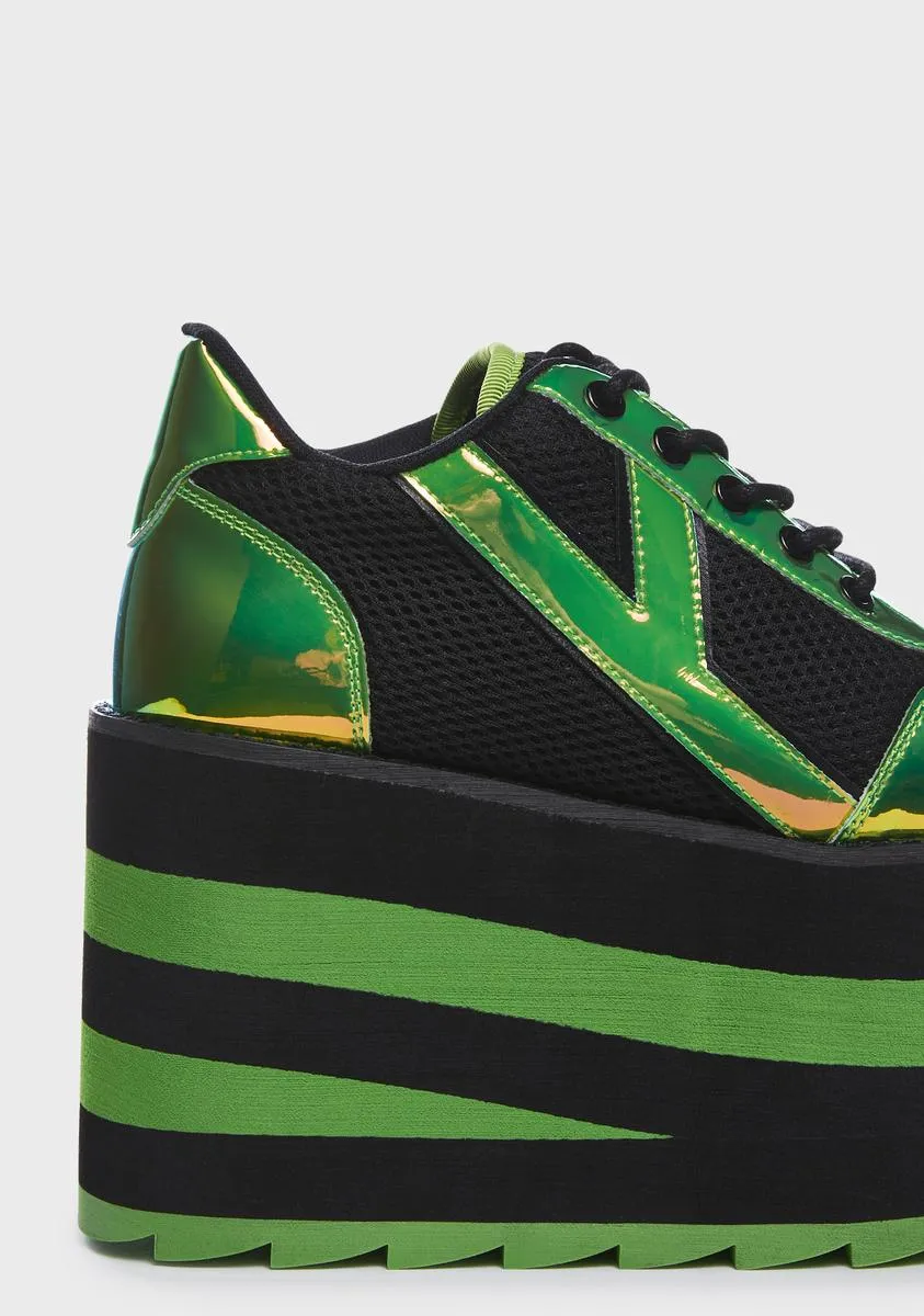 Green Karazii Platform Sneakers-