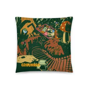 Grounded Shoe Print Throw Pillow