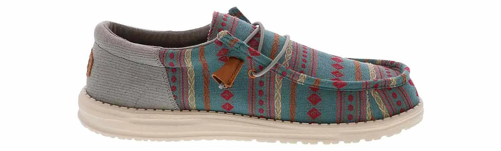 HEYDUDE Wally Funk Vintage Blanket Men’s Casual Shoe-Blue