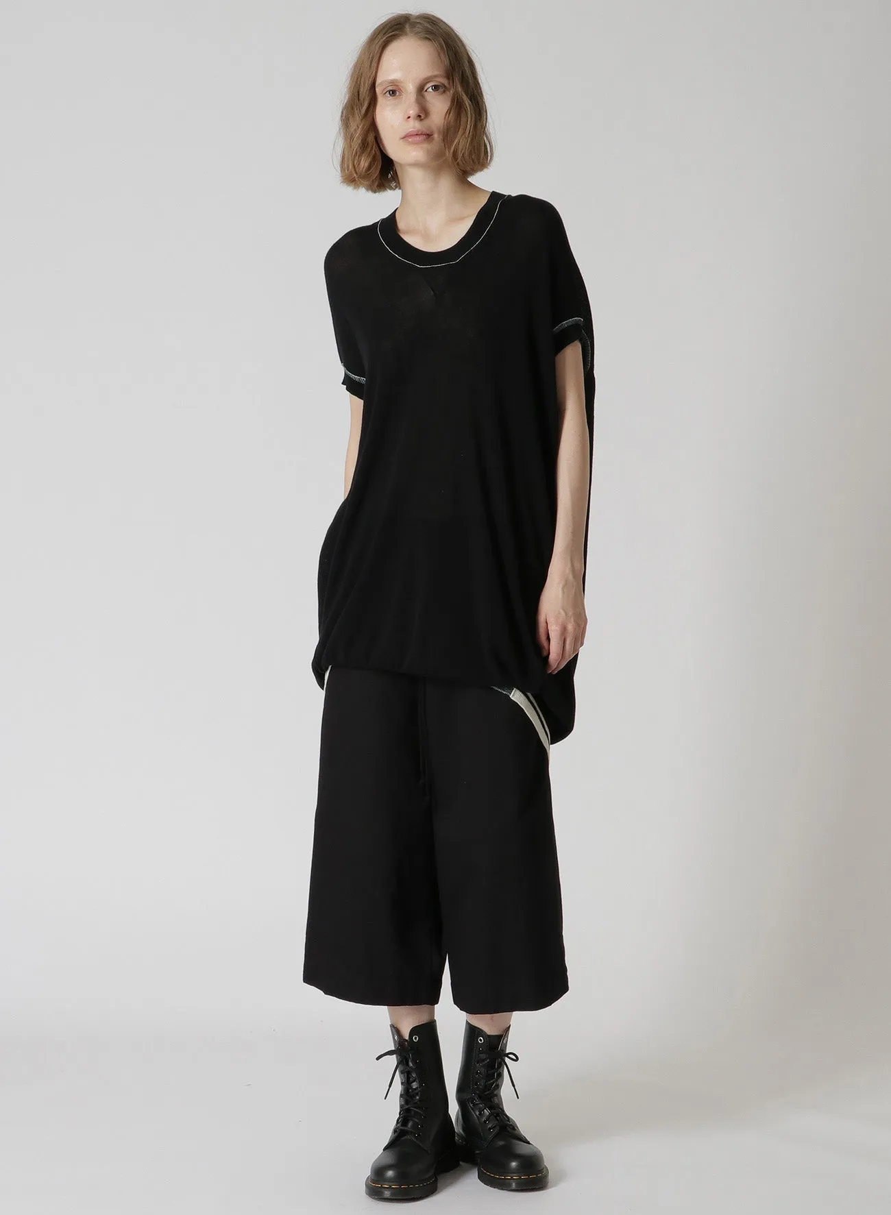 HIGH-TWIST PLAIN STITCH SLEEVELESS PULLOVER