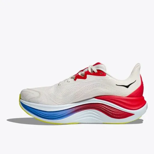 Hoka Skyward X Blanc De Blanc / Virtual Blue  Hoka threw out the rulebook when creating the Skyward X. Pushing soft and smooth t