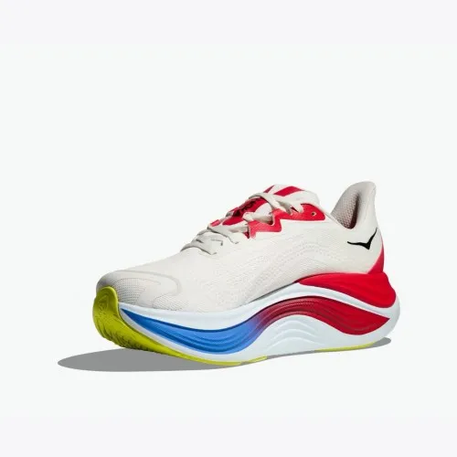 Hoka Skyward X Blanc De Blanc / Virtual Blue  Hoka threw out the rulebook when creating the Skyward X. Pushing soft and smooth t