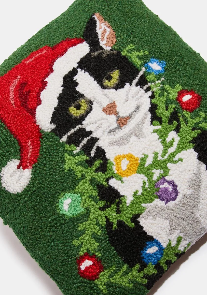 Holiday Cat Pillow-