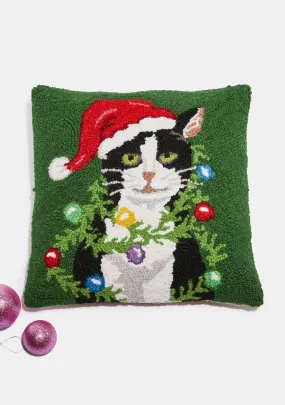 Holiday Cat Pillow-