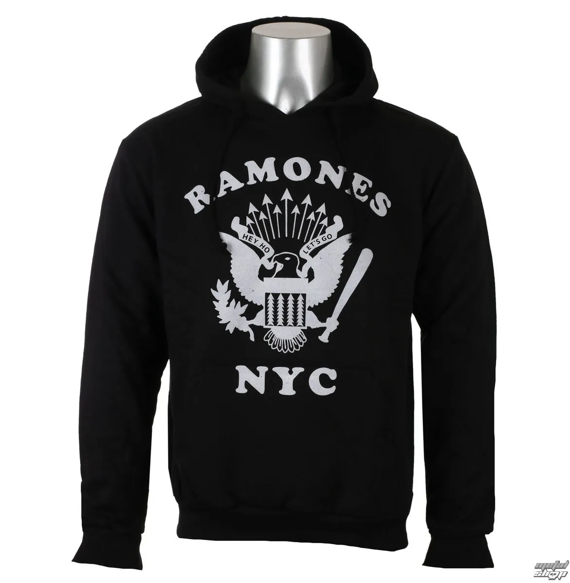 hoodie men's Ramones - Retro Eagle NYC - ROCK OFF - RAHD02MB  -  Metal-shop