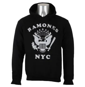 hoodie men's Ramones - Retro Eagle NYC - ROCK OFF - RAHD02MB  -  Metal-shop