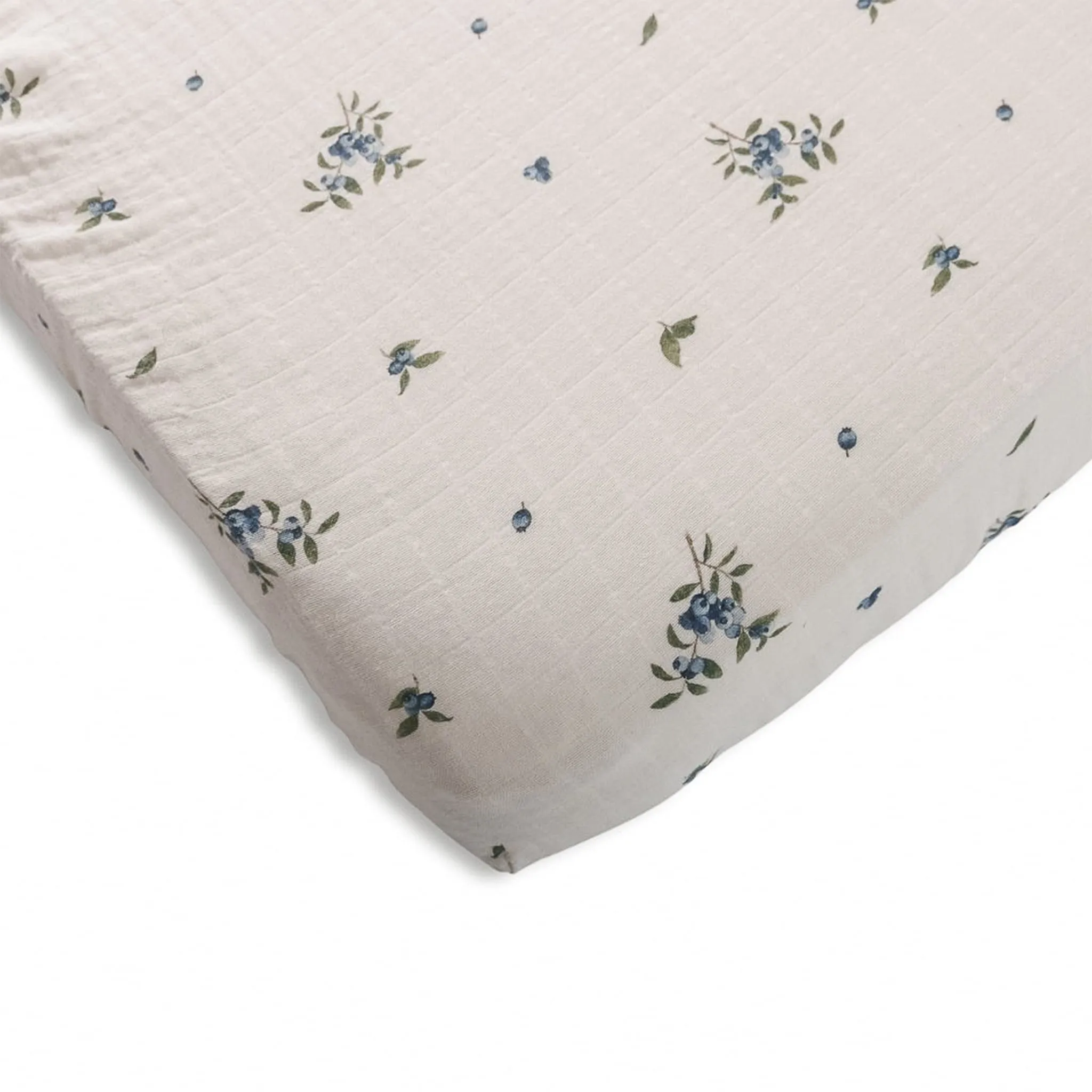 House of Elia Baby Crib Fitted Sheet - Blueberry  - Clement