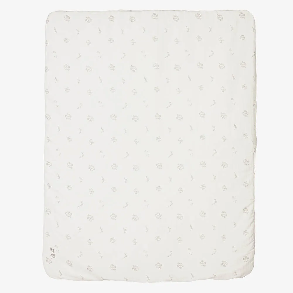 Ivory Padded Bunny Blanket