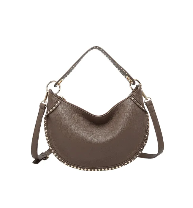 Jenna Studded Shaped Shoulder Bag