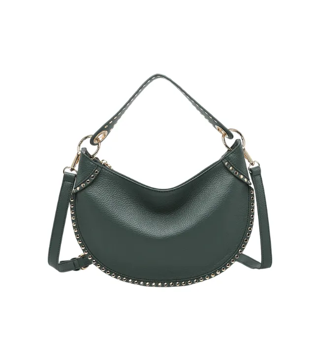 Jenna Studded Shaped Shoulder Bag