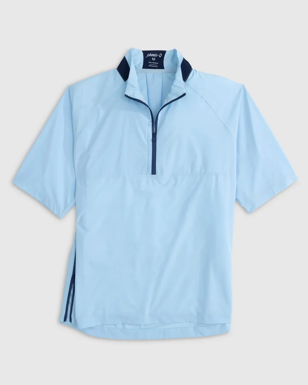 Johnnie-O Stealth Stowable Short Sleeve Rain Jacket: Malibu Blue