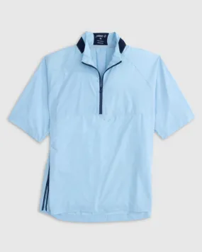 Johnnie-O Stealth Stowable Short Sleeve Rain Jacket: Malibu Blue