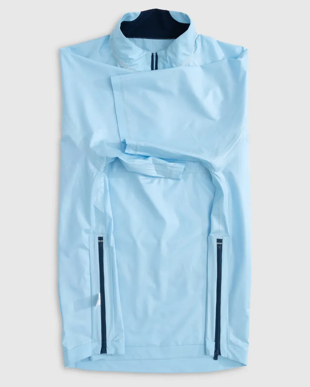 Johnnie-O Stealth Stowable Short Sleeve Rain Jacket: Malibu Blue