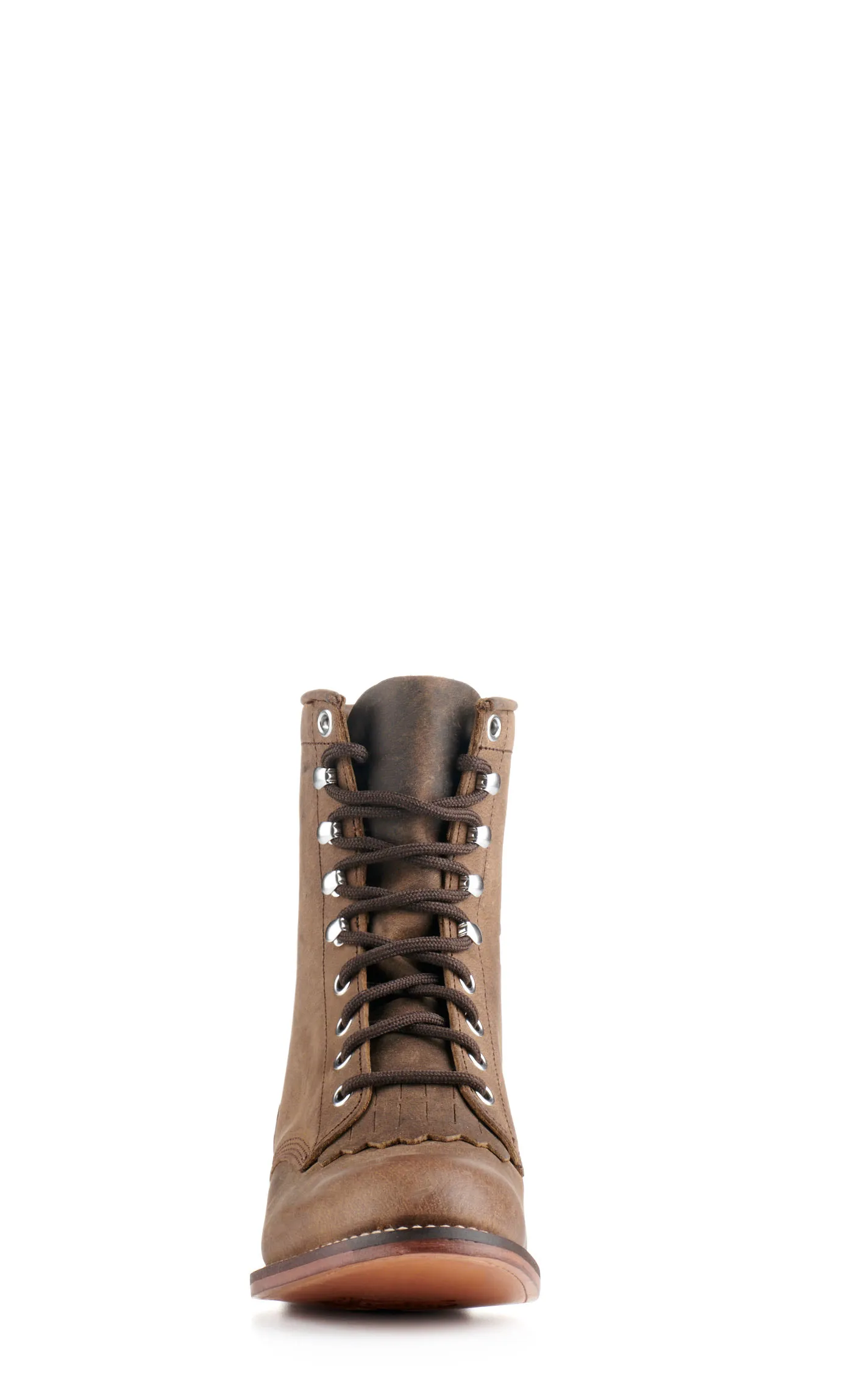 Justin Women's McKean Khaki Round Toe Lace Up Roper Boot