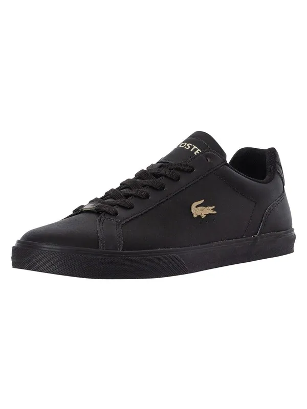 Lacoste Lerond Pro 123 3 CMA Leather Trainers - Black/Black