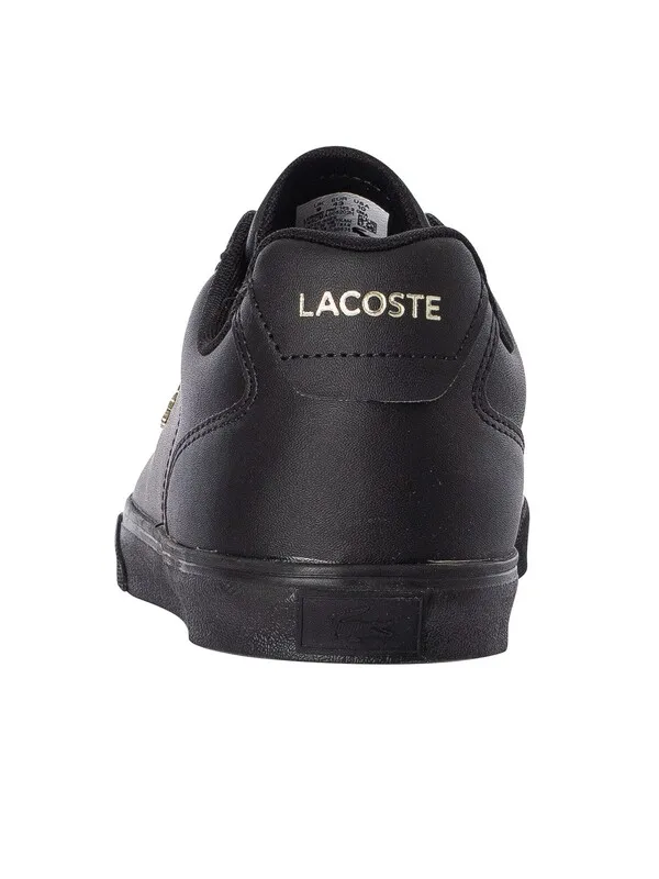 Lacoste Lerond Pro 123 3 CMA Leather Trainers - Black/Black