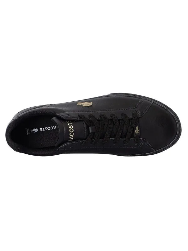 Lacoste Lerond Pro 123 3 CMA Leather Trainers - Black/Black