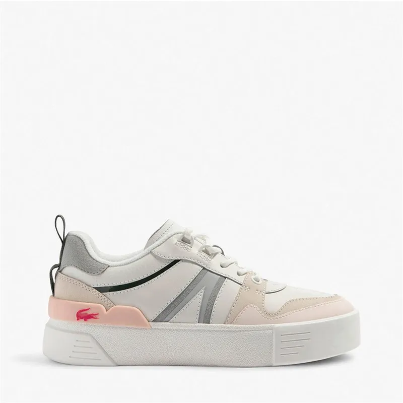 Lacoste Womens L002 Mesh Trainers White/Light Grey