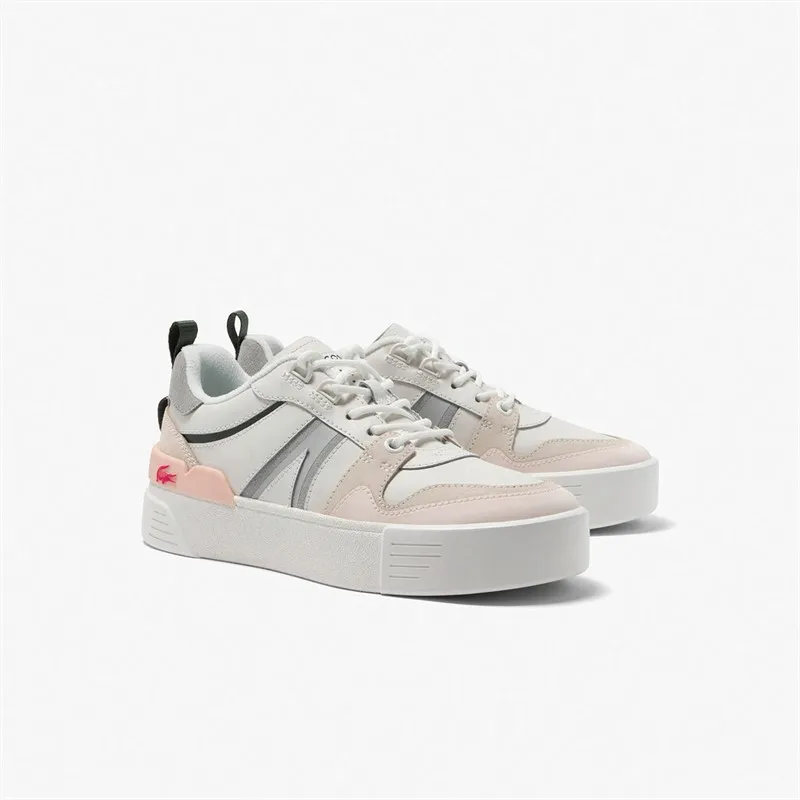 Lacoste Womens L002 Mesh Trainers White/Light Grey