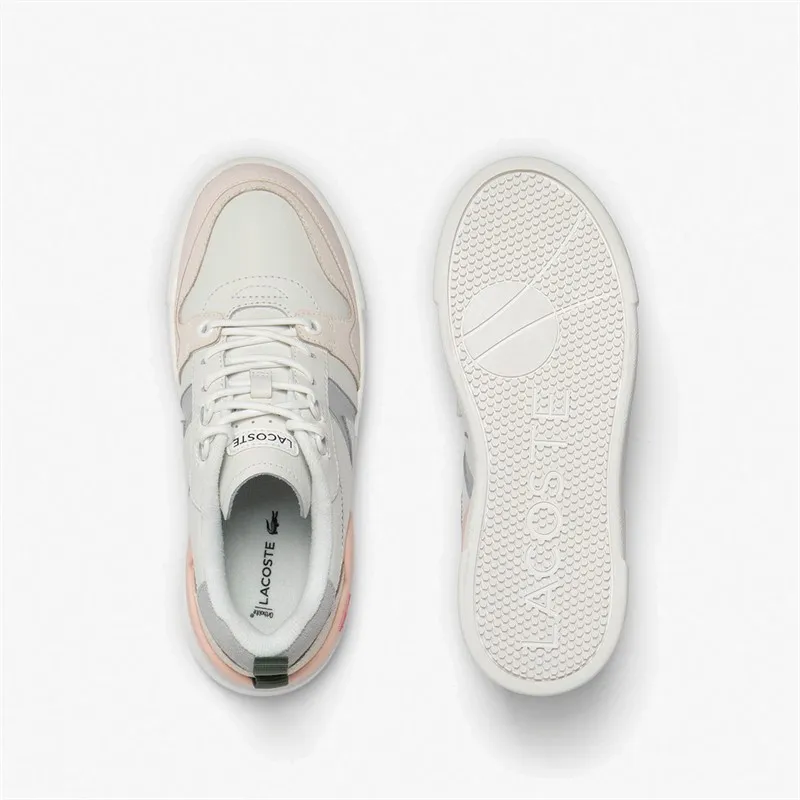 Lacoste Womens L002 Mesh Trainers White/Light Grey