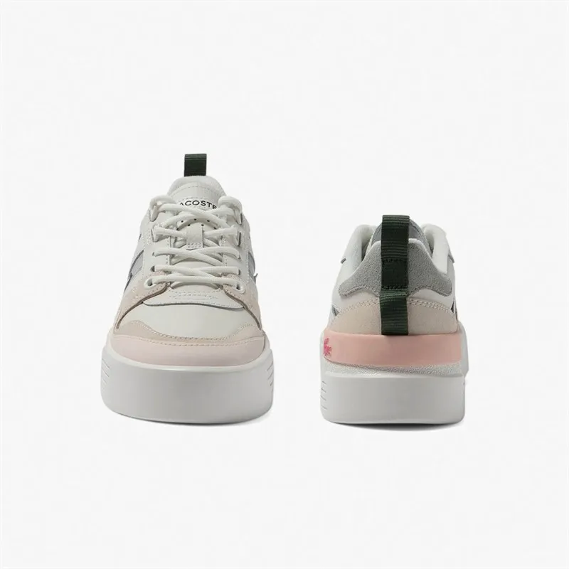 Lacoste Womens L002 Mesh Trainers White/Light Grey