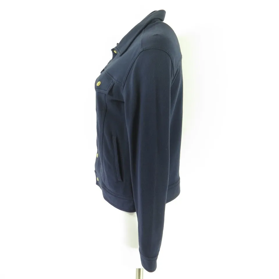 Lauren Ralph Lauren Jacket Womens S Navy Blue Soft Cotton