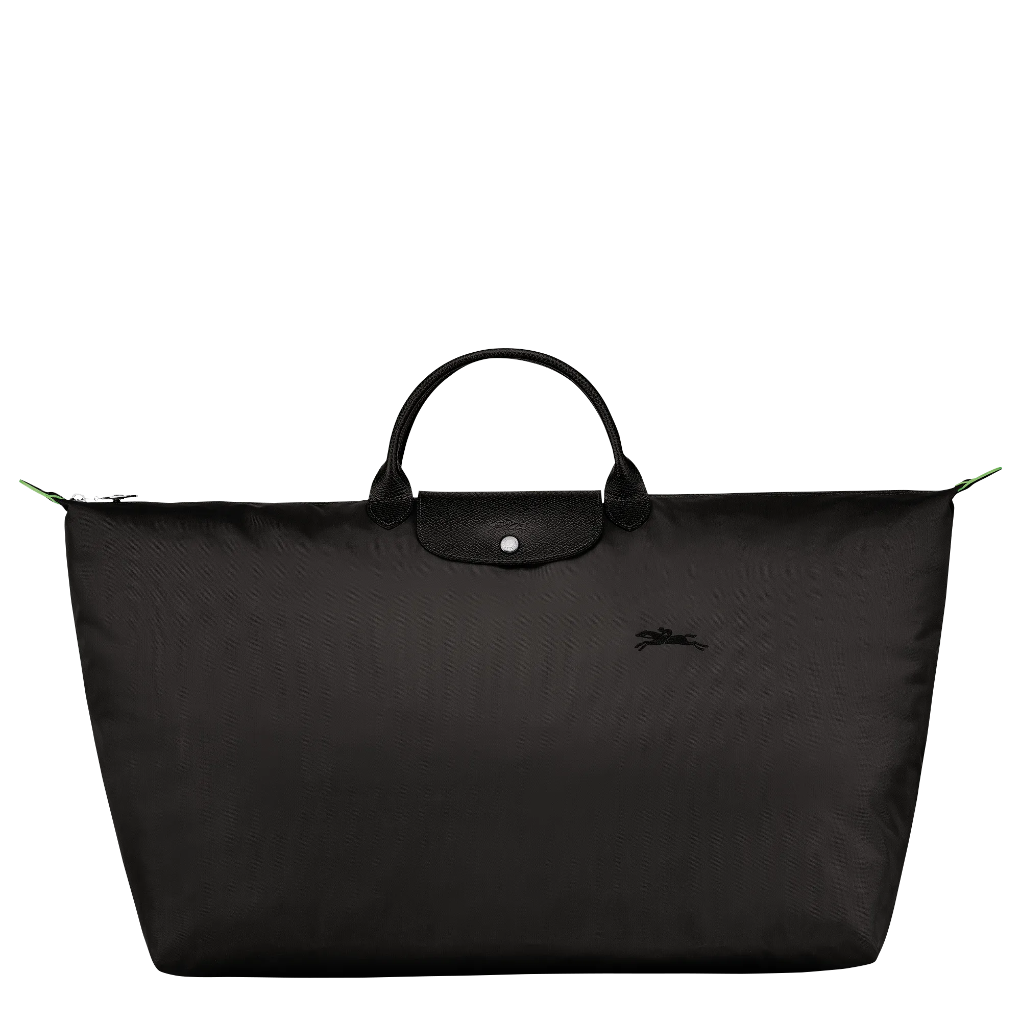 Le Pliage Green M Travel bag Black - Recycled canvas