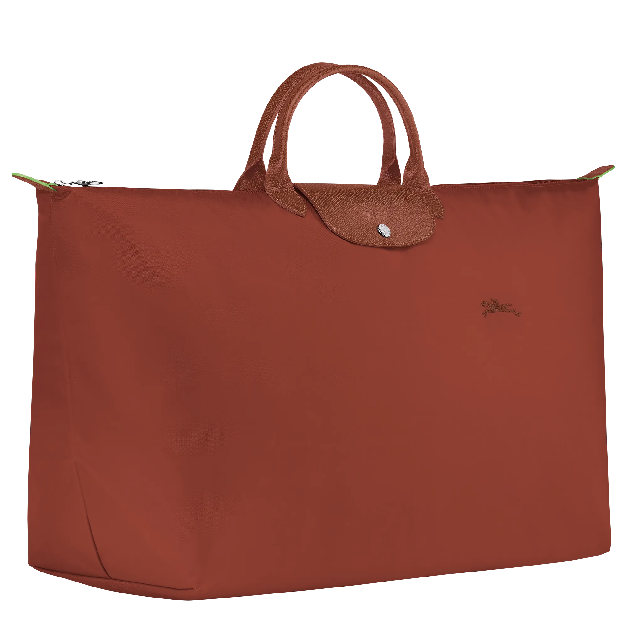 Le Pliage Green M Travel bag Chestnut - Recycled canvas