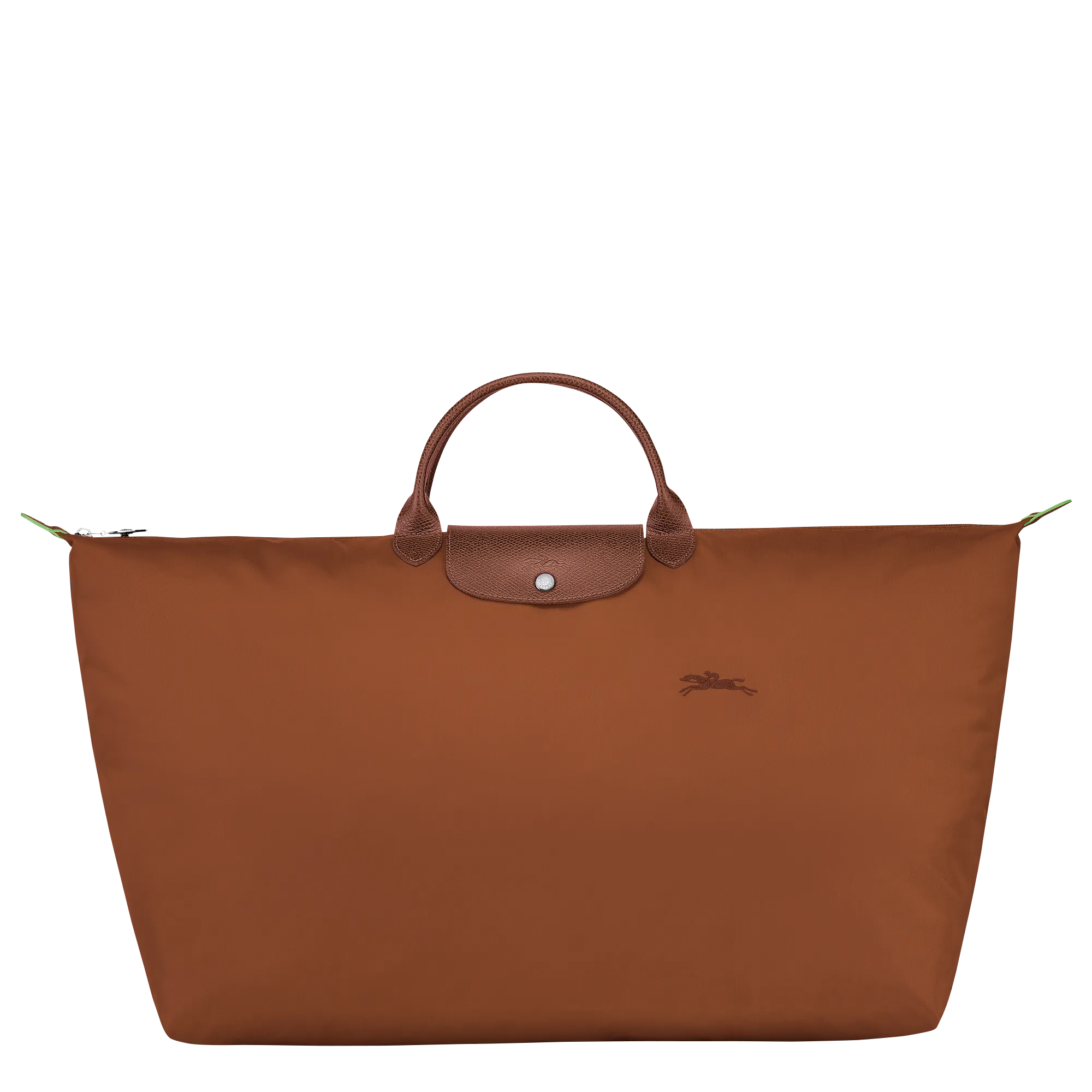 Le Pliage Green M Travel bag Cognac - Recycled canvas