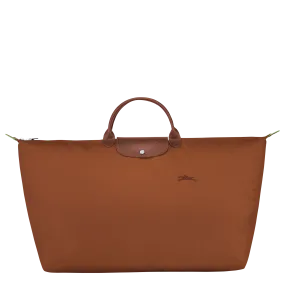 Le Pliage Green M Travel bag Cognac - Recycled canvas